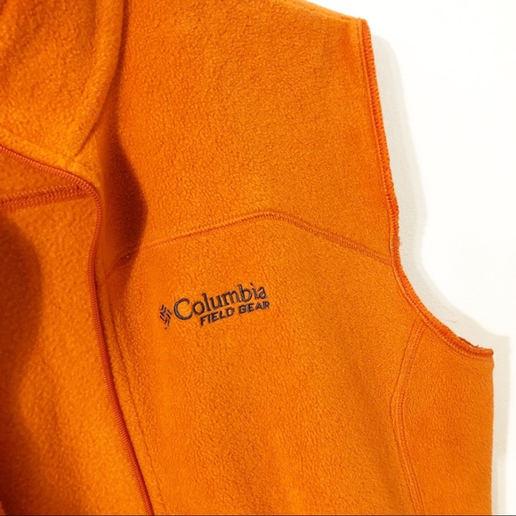 Columbia Field Gear Raw Edged at Sleeve Full Zip  Fleece Vest Mock Turtleneck - Picture 4 of 6